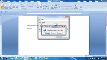 Macro Demo In MS WORD 2007