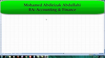 #1- General Journal design in Excel Af-Somali