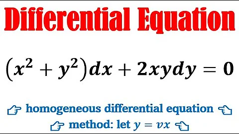 Solve the differential equation (x^2+y^2)dx+2xydy=0