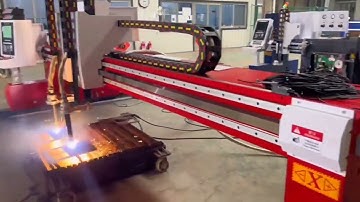 Dual MAXPRO200 Hypertherm Plasma Source Gantry Plasma Cutting Machine Cutting Steel plate