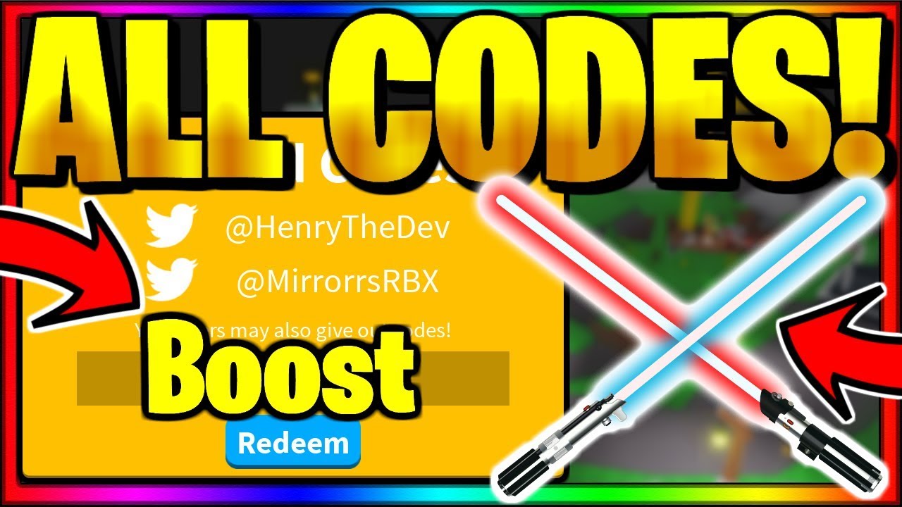 All 9 Secret Op Working Codes Roblox Saber Simulator Boosts Youtube