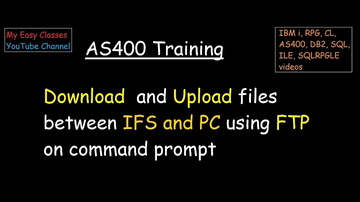 Download  and Upload files between IFS and PC using FTP on command prompt