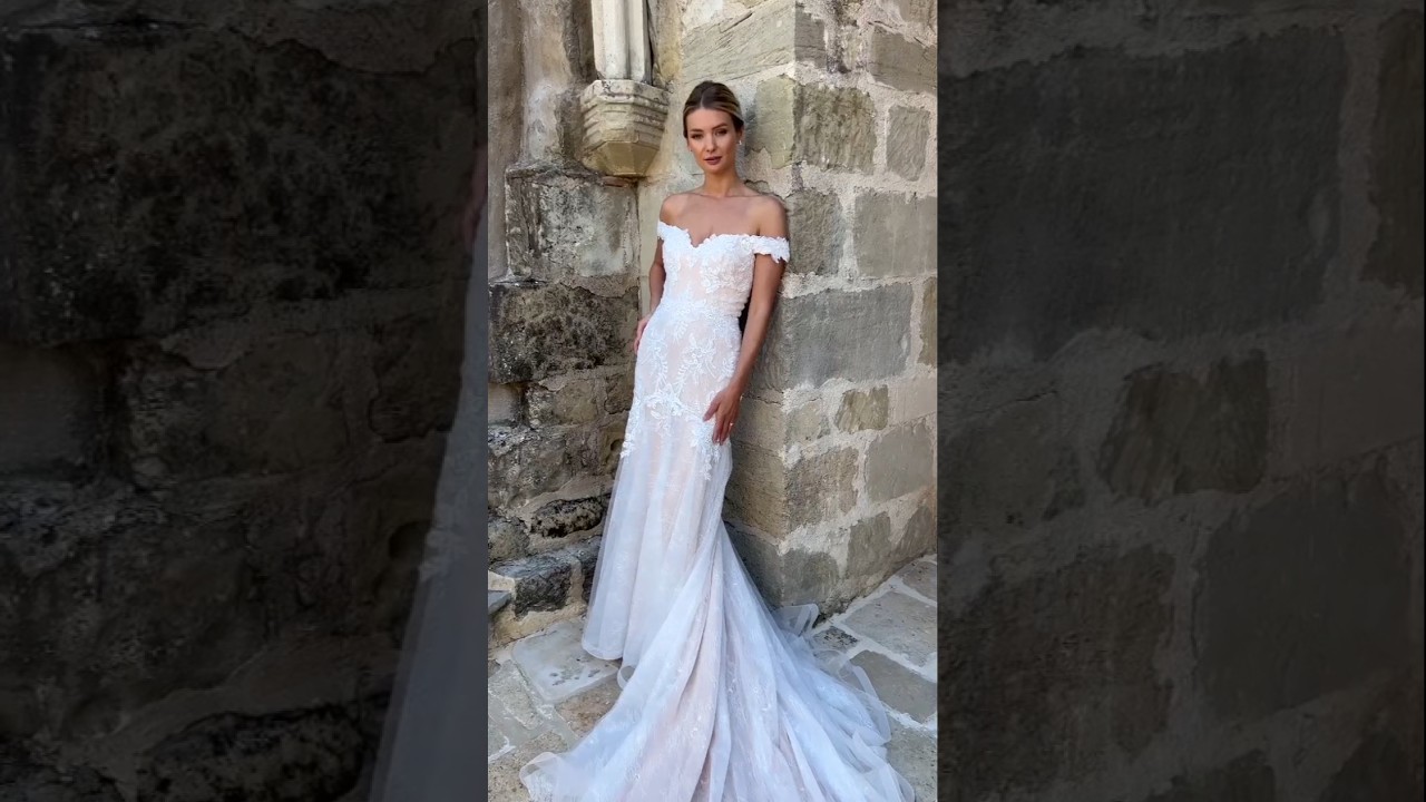 Acadia mesmerizing display of elegance fit and flare wedding dress touch of sophistication and grace