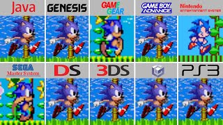Sonic the Hedgehog (1991) Java vs Genesis vs GameGear vs GBA vs NES vs SMG vs DS vs 3DS vs GC vs PS3