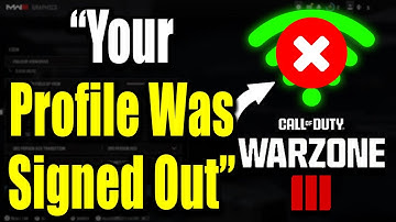 How To Fix "Your Profile Was Signed Out" MW3 / Warzone 3 Error (Works on Xbox Series X|S & PS5)