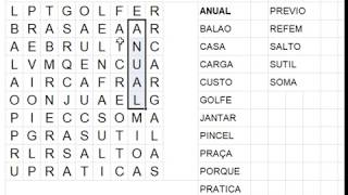 Caça palavras em português - encontre 16 palavras escondidas. Divirta-se!