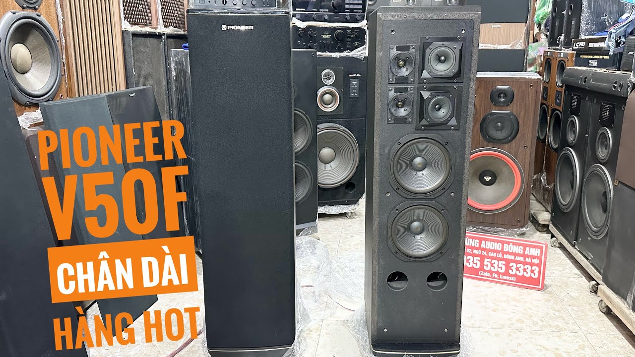 Pioneer V50F speakers, a hot item, with a stylish design and long