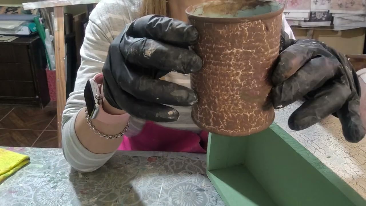 Cómo hacer craquelado y decoupage con fotocopia facil y sencillo 🎨💯💥🎨😍