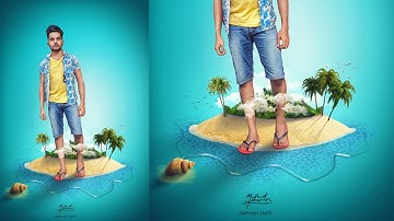 3D Beach | Photo Manipulation | Photoshop Tutorials