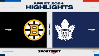 NHL Game 4 Highlights | Bruins vs. Maple Leafs  April 27, 2024