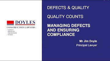 Defects & Quality in Construction: Classification, Liability, Damages & Key Court Cases | Jim Doyle