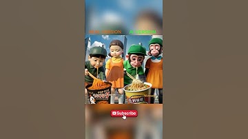 Squid Game Monkey and AI Edible Slime ASMR :What do you thing of AI version? #shorts #squidgame