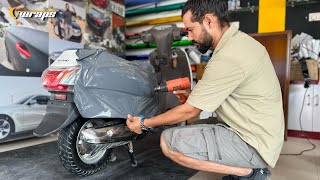 Nardo Grey Vinyl Wrap on Suzuki Access / Suzuki Access Modification @VwrapsSikar