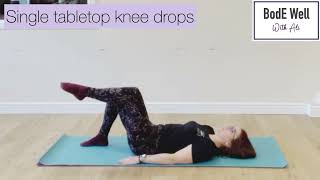 Exercise Library: Single tabletop knee drops