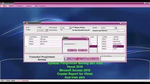 Aplikasi Pengiriman Barang dan Retur (VB2010)
