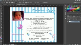 Photoshop : Tutorial Cara Mudah Membuat Undangan Aqiqah Anak Mudah & Cepat