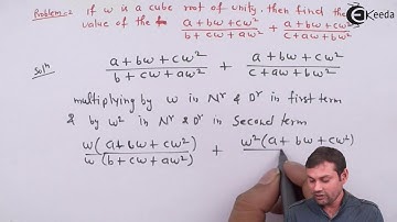 Cube Root of Unity - Example 2 - Complex Numbers - IIT JEE Mathematics Video Lectures