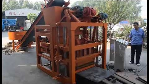 QTJ4-28cement hollow block making machine one key start operation cabinet save labor more brick