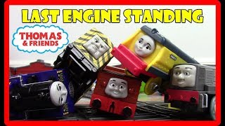 DEMOLITION DERBY! WHO IS STRONGEST? THOMAS AND FRIENDS TRACKMASTER Last Engine Standing