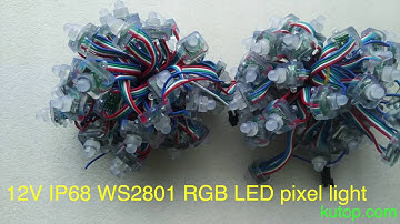12V IP68 WS2801 RGB LED pixel module light - kutop.com