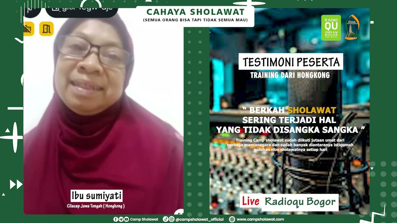 “ Berkah Sholawat Sering Terjadi Hal yang Tidak disangka Sangka ” _ Ibu sumiyati Training Hongkong