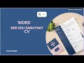 Sida word CV ugu samayn kartaa.