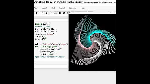 Amazing Spiral in Python turtle library