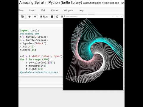 Amazing Spiral in Python turtle library