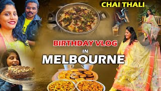 Birthday Vlog in Melbourne😍 | Australia | Chai Thali🫶 | Iskon Temple🙏 | Food😋 #melbourne #bday #chai