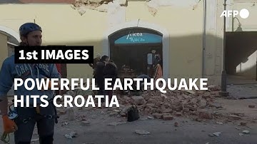 Emergency services deployed in Croatia after powerful earthquake | AFP