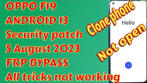 OPPO F19 ANDROID 13| FRP BYPASS|CLONE PHONE NOT OPEN #oppo_f19_frp_bypass #oppo #hdsolution