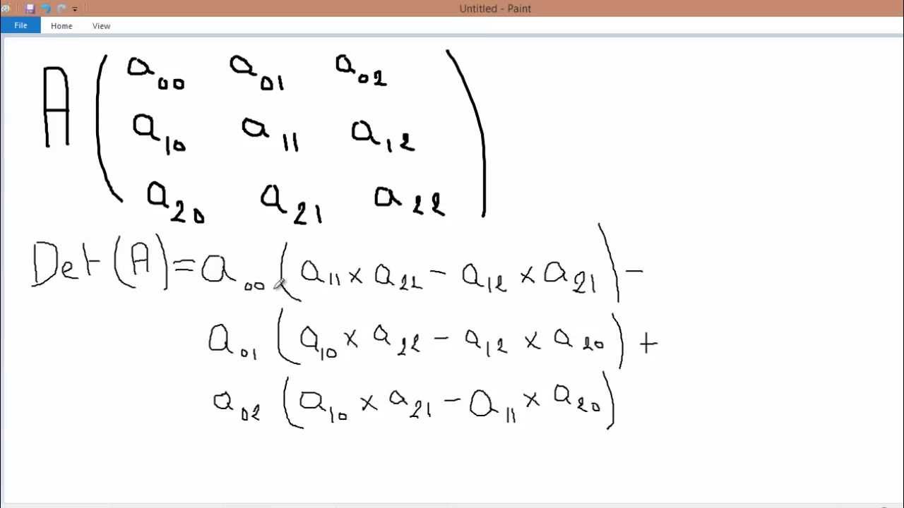 matrice c parametre en matrice d'une Langage Determinant carre C 3 (Samir.7 en de matrice c parametre en matrice d'une Langage Determinant carre C 3 (Samir.7 en de
