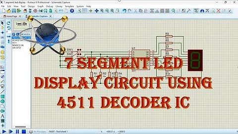 Proteus Tutorial - 8 || 7 segment display circuit using 4511 decoder/ latch IC