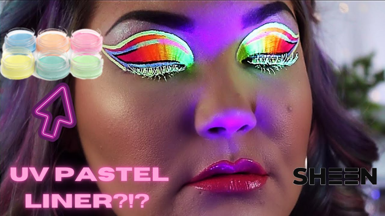 GRAPHIC LINER using SHEEN UV PASTEL LINER!! |kaexbeauty