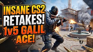 INSANE CS2 RETAKES! | Galil AR Ace & Clutches (2026)