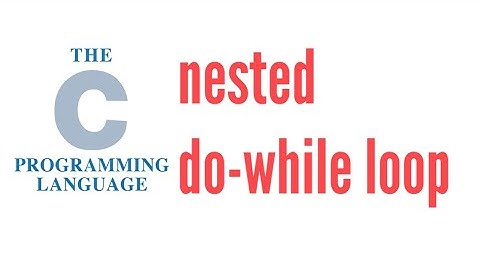 C Language nested do while program simple example