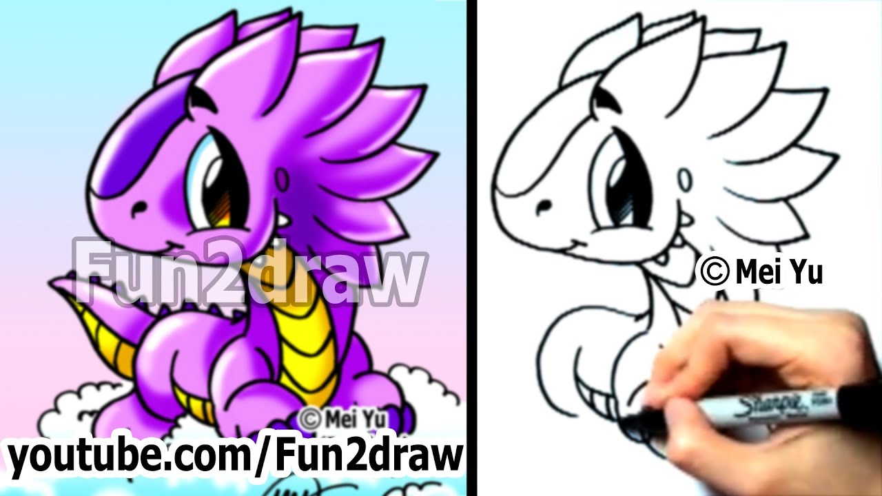 Featured image of post Cute Easy Cartoon Dragon / The bundle includes the following cartoon clipart: