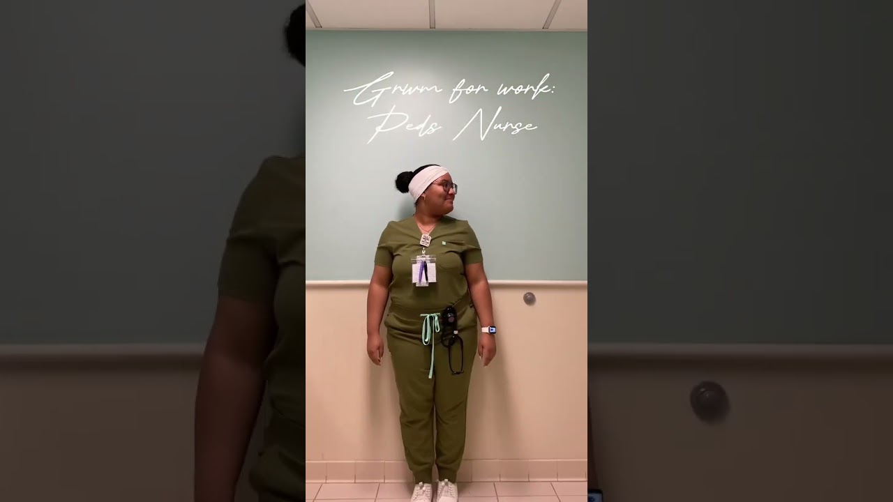 GRWM for work: Peds nurse edition💕 ft. Garde Malade scrubs! 