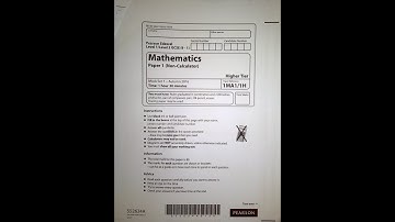Edexcel Mock set 1 (2016) paper 1 Higher Non-calculator