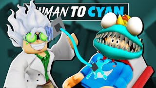 HUMAN To CYAN in Roblox Brookhaven RP!! (Rainbow friends)