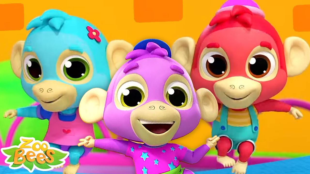 Five Little Monkeys + More Nursery Rhymes By Kids Tv Preschool - YouTube