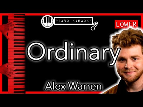 Ordinary LOWER 3 Alex Warren Piano Karaoke Instrumental 