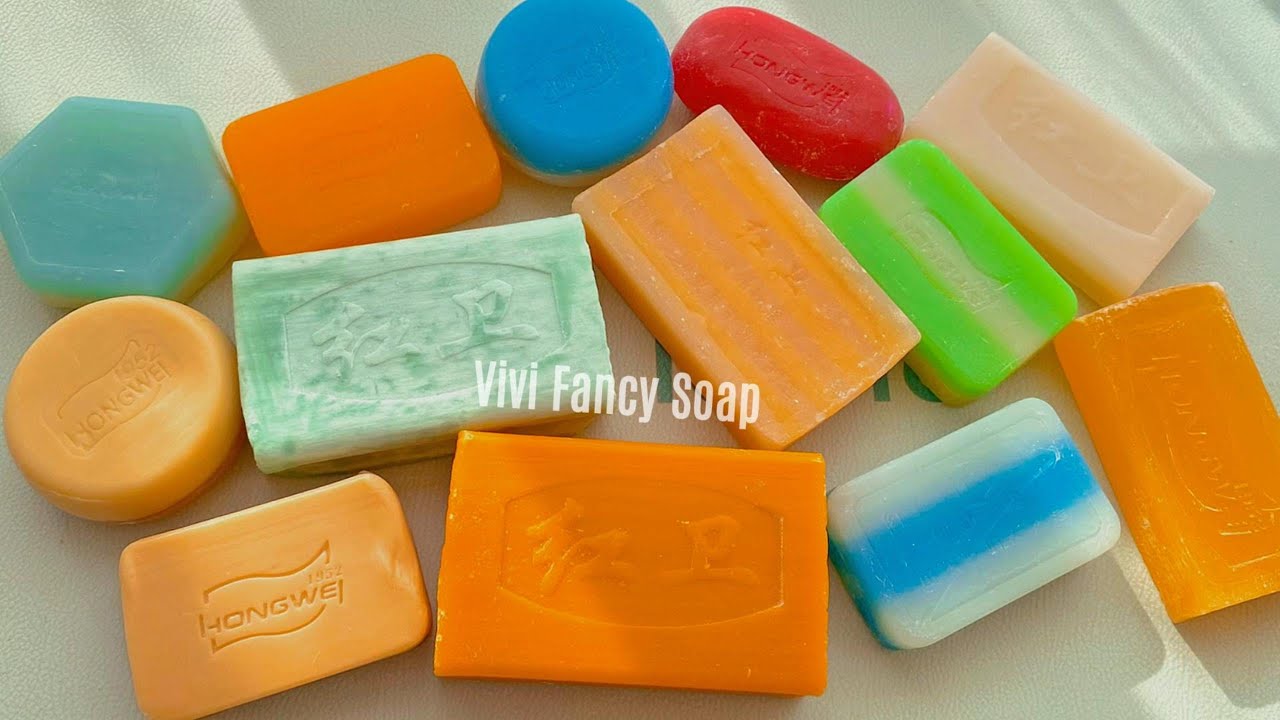 ASMR Soap Cutting/Dry Soap Cutting ASMR/Satisfying Sound ASMR/No Talking/Crunchy Hongwei Soaps