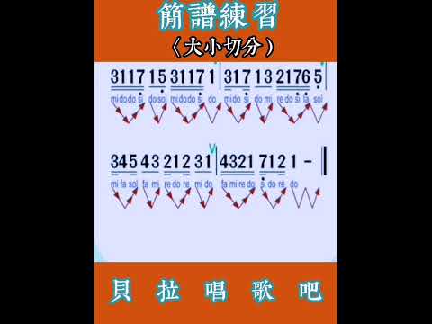 6，大小切分音简谱练习，女声示范领唱，@华语歌曲频道-d2j
