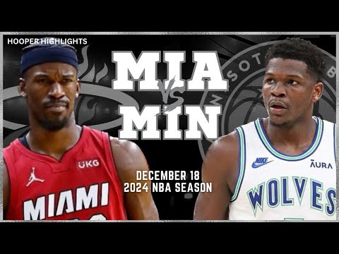 Minnesota Timberwolves vs Miami Heat Full Game Highlights | Dec 18 | 2024 NBA Season