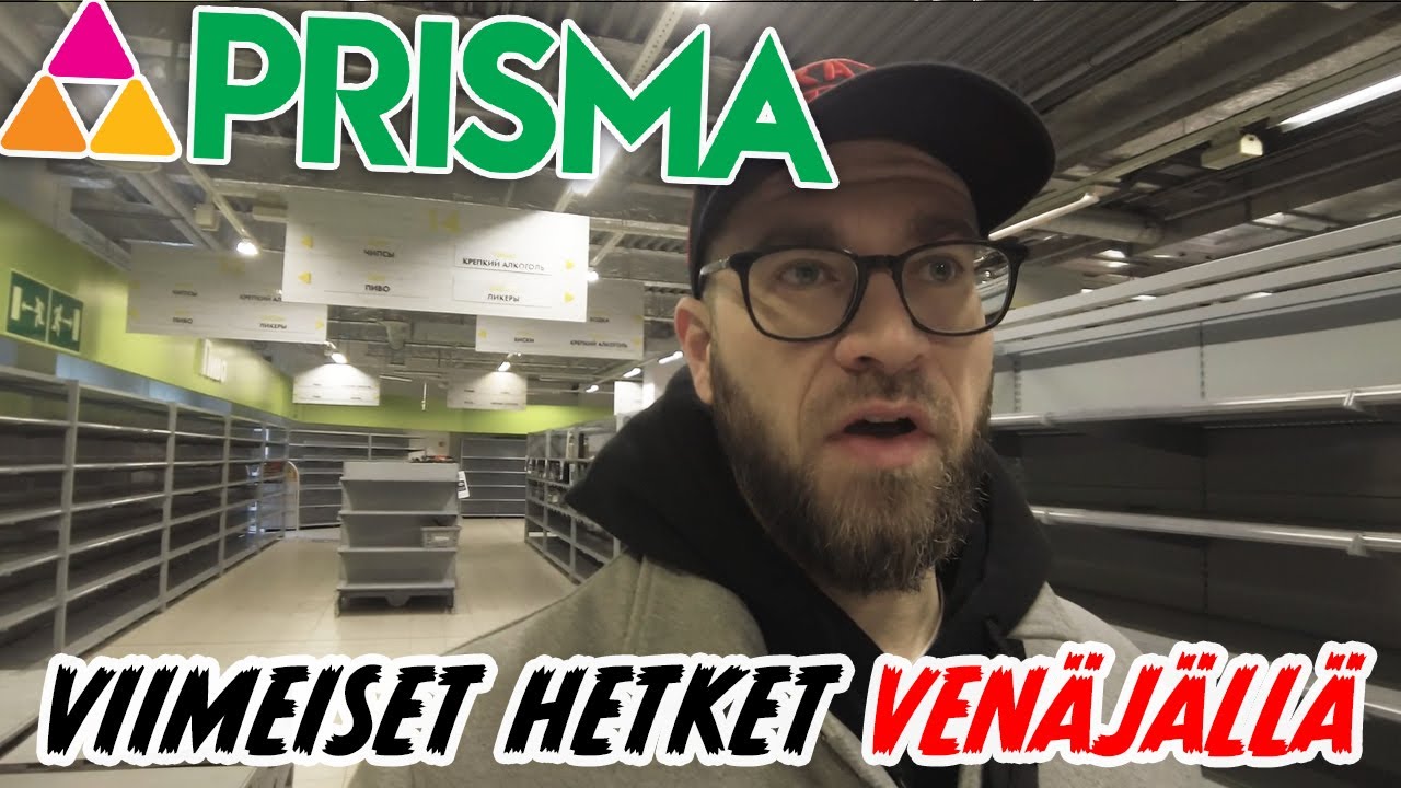 Prisma Venäjällä NYT: tyhjät hyllyt ja käytävät, loppuunmyynti Pietarissa