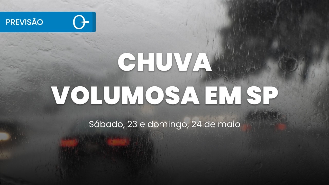 🌩️ Previsão do tempo: temporais atingem SP, PR e SC no fim de semana 23 e 24/05/2026