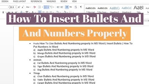 How To Use Bullets And Numbering properly In MS Word | Insert Bullets | How To Put Numbers In Word