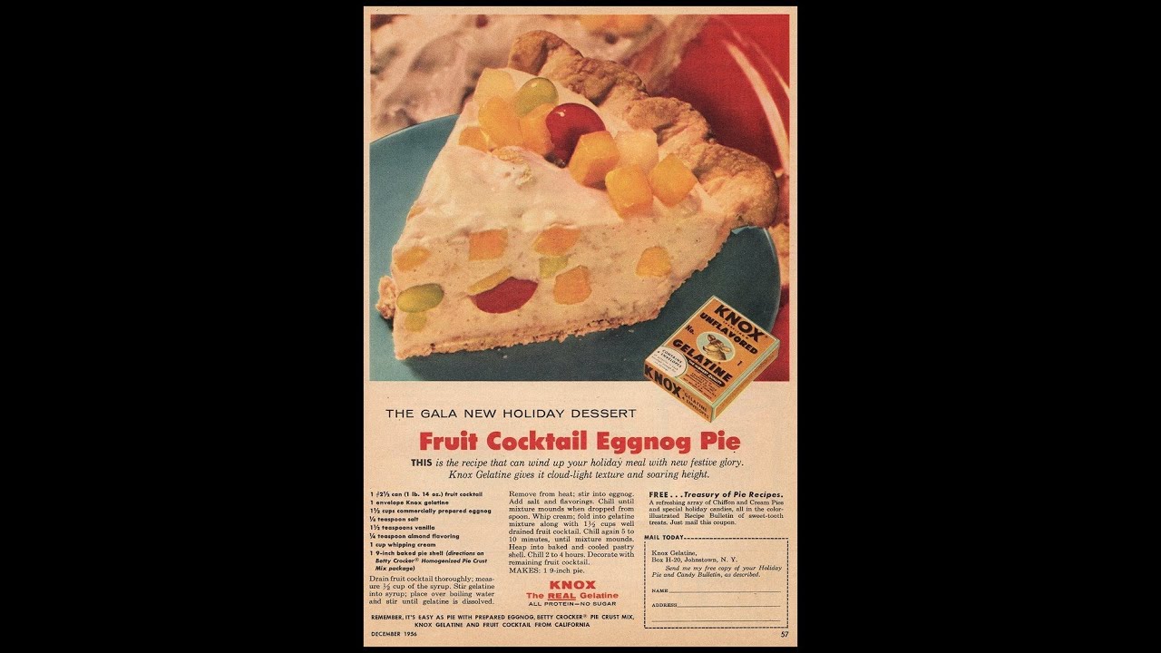 Fruit Cocktail and Eggnog... Pie YouTube