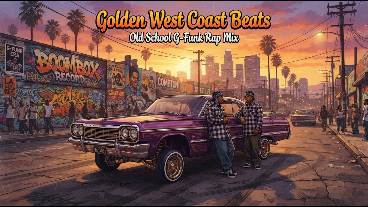 Golden West Coast Beats 🎼 Old School G Funk Rap Mix - YouTube